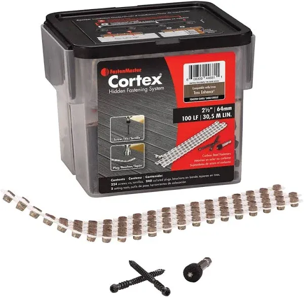 FastenMaster Cortex No. 10 X 2-1/2 in. L Torx Ttap Button Head Hidden Deck Fastener