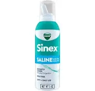 Vicks Sinex SALINE Nasal Spray, Drug Free Ultra Fine Mist 5.0 fl oz x 2