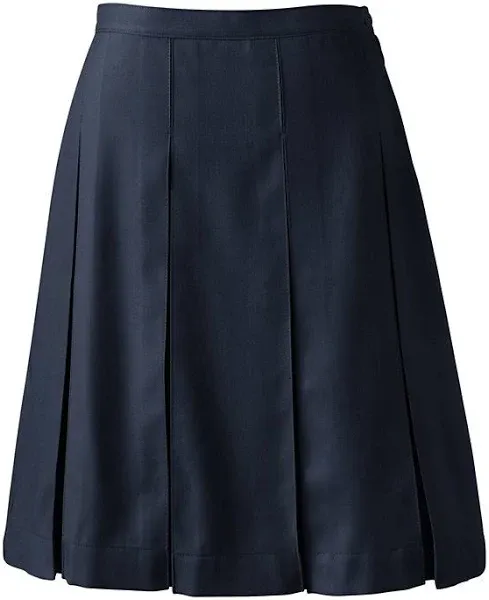 Lands' End Women's School Uniform Box Pleat Skirt Top of Knee