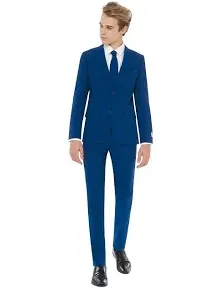 OppoSuits Boys Navy Royale Solid Suit