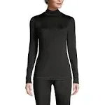 Women's Lands' End Thermaskin Heat Turtleneck Undershirt, Size: XS, Black