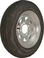 LOADSTAR ST145/R-12" RADIAL Tire & Galvanized Rim, Load Range D