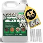 135 Oz Strong Concentrate Mulch Glue, Gravel Binder Mulch Glue, Non-Toxic Mulch 