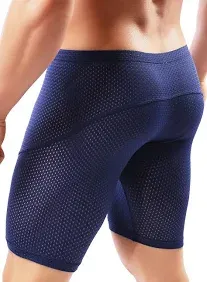 Mizok Men's Tight Yoga Mesh Training Bodybuilding Gym Workout Shorts