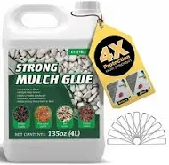 1 Gallon Quick Dry Mulch Gravel Binder Glue Clear Mulch Glue Strong Mulch Glu...