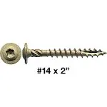 Jake Sales #14 x 2" Construction Lag Screw Exterior Coated Torx/Star Drive Heavy Duty Structural Lag Screw Far Superior to Common Lag Screws -