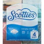 Scotties Facial Tissue, 2-Ply, Everyday Comfort, 4 Pack - 4 - 64 sheet boxes [256 tissues]