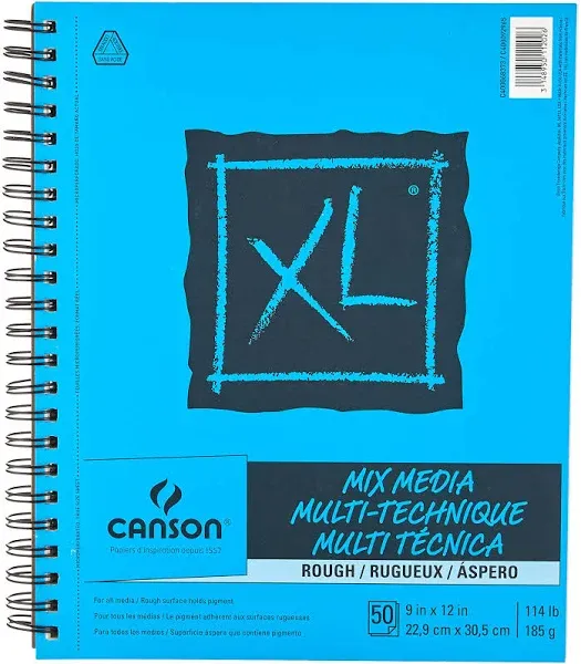 XL Series Mixed Media Pad, Rough Texture, Side Wire, 7x10 inches, 50 Sheets –...