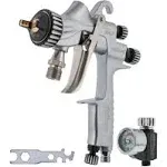 Master Pro 55 Series High-Performance Pressure Feed Spray Gun with 1.2mm Tip, Automotive Industrial Woodworking Coatings, Size: Medium