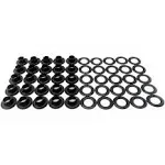 C.S. Osborne 25 Sets Black Grommets & Plain Washers #B1-1 (9/32" Hole)