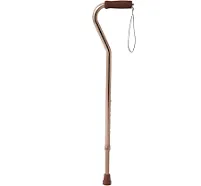 Medline Aluminum Fashion Cane with Offset Handle, Bronze