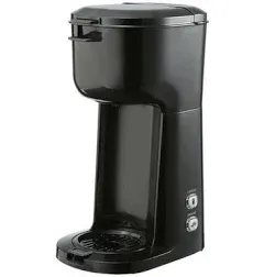 Mainstays Single Serve Coffee Maker, Dual Brew, 1 cup Capsule or Ground Coffee, Black, MODEL 202140