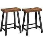 Bar Stools, Set of 2 Bar Chairs, Kitchen Breakfast Bar Stools with Footrest