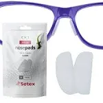 Setex Gecko Grip 18mm Thick Anti Slip Eyeglass Nose Pads (5 Clear Pair) USA Made