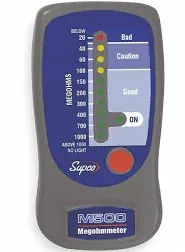 Supco M500 Insulation Tester/electro<wbr/>nic Megohmmeter with Soft Carrying Black