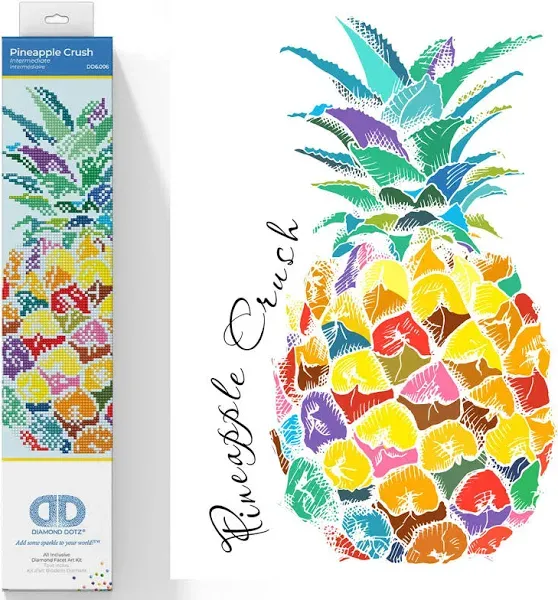 Finished Diamond Dotz Facet Art Pineapple Crush Wall Painting Decor DD6.006