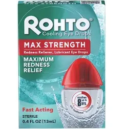 Rohto Cooling Maximum Redness Relief Eye Drops - 0.4 oz bottle