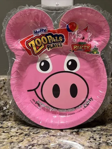 Zoo Pals 20 Paper Plates Party Edition 2023 Hefty