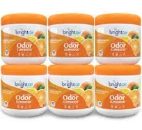 Bright Air Super Odor Eliminator, Mandarin Orange and Fresh Lemon, 14 oz, 6/Carton