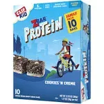 Clif Bar Gluten Free Kid Zbar Protein Bars Cookies 'N Creme 10 Bars