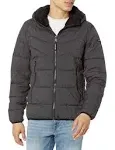 Calvin Klein Modern Fit Hooded Stretch Jacket Ebony - Size: Medium