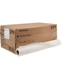 Table Paper McKesson 18 Inch Width White Smooth