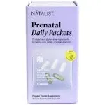 NATALIST Daily Prenatal Packs Daily Preconception & Pregnancy Formula Women's Wellness Multivitamin & Wild-Sourced Marine Algae DHA - Vegan, Gluten-Free - 30 Capsule Packets