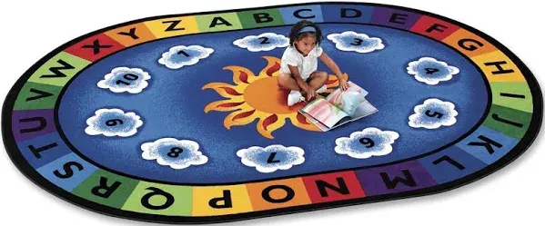 Carpets for Kids Sunny Day Learn/Play Oval Rug