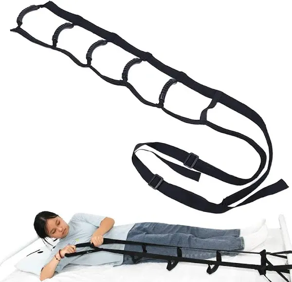 Bed Ladder, Bed Ladder Assist Pull Up Sit Up with 6 Handles, Adjustable Rope Bed Ladder Strap, Bed Rope Ladder Helper for Seniors, Pregnant, Handicap, Injury