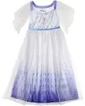 Disney Frozen Girls' Fantasy Nightgown Epilogue Elsa Pajama Sleepwear White / 8