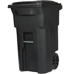 Two Wheel Black Trash Can 64-gallons