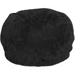 Flash Furniture Dillon Small Black Furry Refillable Bean Bag Chair for Kids and Teens