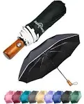 NEW Premium Large Windproof Double Canopy Umbrella for Rain Black Umbrella