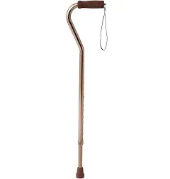 Medline Aluminum Fashion Cane with Offset Handle, Bronze