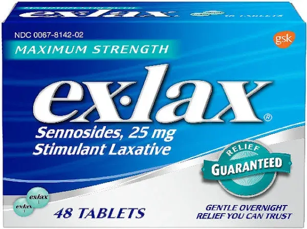 Ex Lax Laxative Stimulant Maximum Strength Pills