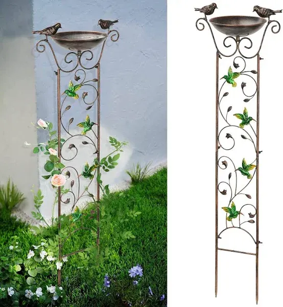 LEWIS&WAYNE Garden Trellis Bird Bath