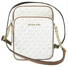 Michael Kors Jet Set Travel Medium NS Chain Crossbody Handbag Leather Signature