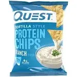 Quest Protein Chips, Ranch Flavor, Tortilla Style - 8 pack, 1.1 oz bags