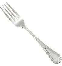 Winco 0036-05 7 1/4" Deluxe Pearl Flatware Stainless Steel Dinner Fork