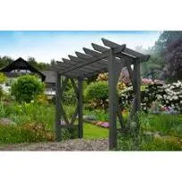 90.5'' W x 40'' D Manufactured Wood Arbor in Gray