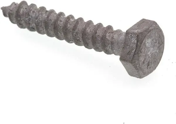 9054985 Hex Lag Screws 1/4 In. X 1-1/2 In. A307 Grade A Hot Dip Galvanized 10...