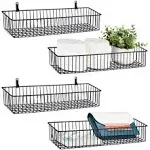 Wetheny Farmhouse Décor Metal Wire Organizer Storage Basket Bin(4 Pack)-Toilet Paper Storage-Organization and Storage for Bedroom, Bathroom, Kitchen