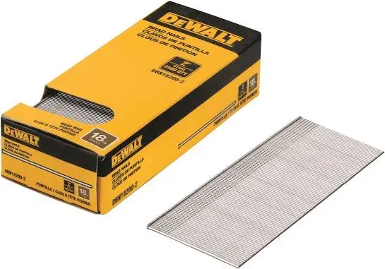 DeWalt Brad Nails 2" 18 Gauge 2500Qty