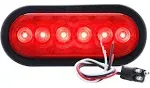 Red Oval LED Truck and Trailer Lights