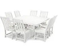 POLYWOOD Vineyard 9-Piece Dining Set - Teak : BBQGuys