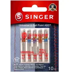 Singer Universal &amp; Ball Point ASST. 10pc 04733  #748