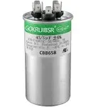 CBB65 AC Condenser Capacitor，45+5 uF 45/5 MFD ±6% 370/450v Run Capacitor，Condenser Straight Cool，Heat Pump， Air Conditioner，HVAC Capacitor - Guaranteed to Last 10 Yearsty