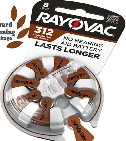 Rayovac Size 312 Hearing Aid Batteries