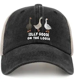 Funny Goose Hat Silly Goose On The Loose Hat Men Baseball Hats Funny Cap