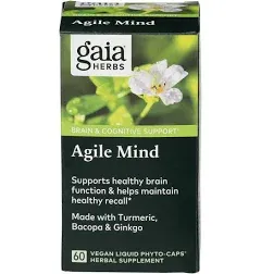 Gaia Herbs Agile Mind Vegan Liquid Capsules